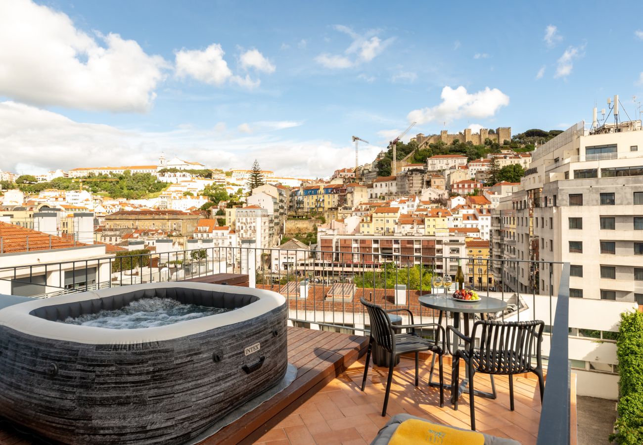 Apartamento em Lisboa -  Apartamento com Jacuzzi no Terraço e vista panorâmica da cidade e piscina 