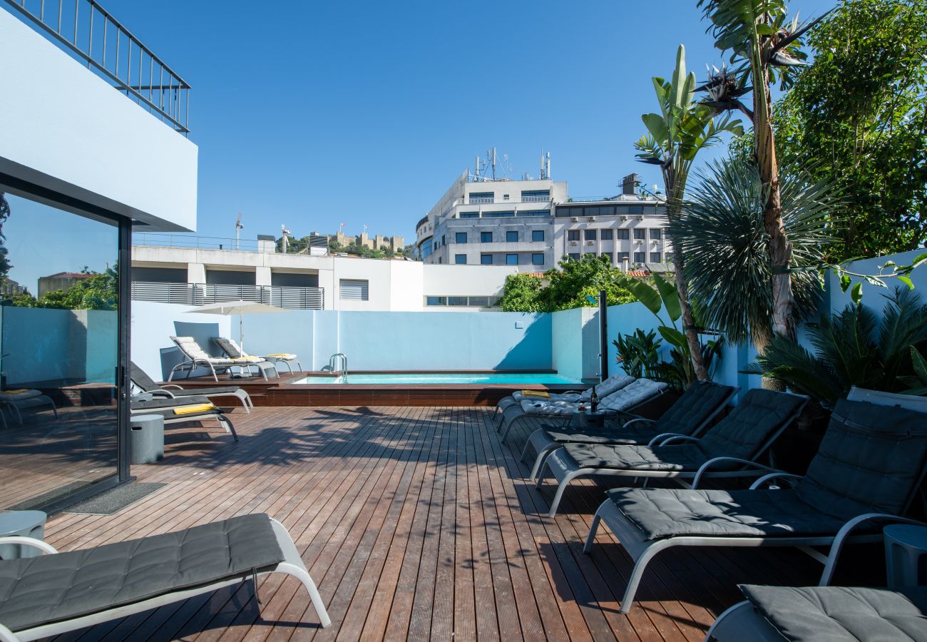 Apartamento em Lisboa -  Apartamento com Jacuzzi no Terraço e vista panorâmica da cidade e piscina 