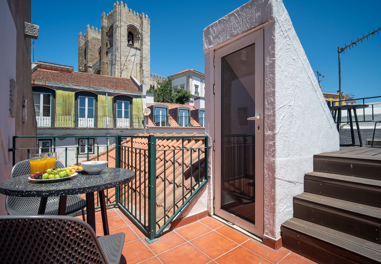 Estúdio em Lisboa - Estúdio em Alfama com Terraço partilhado e Vista Rio