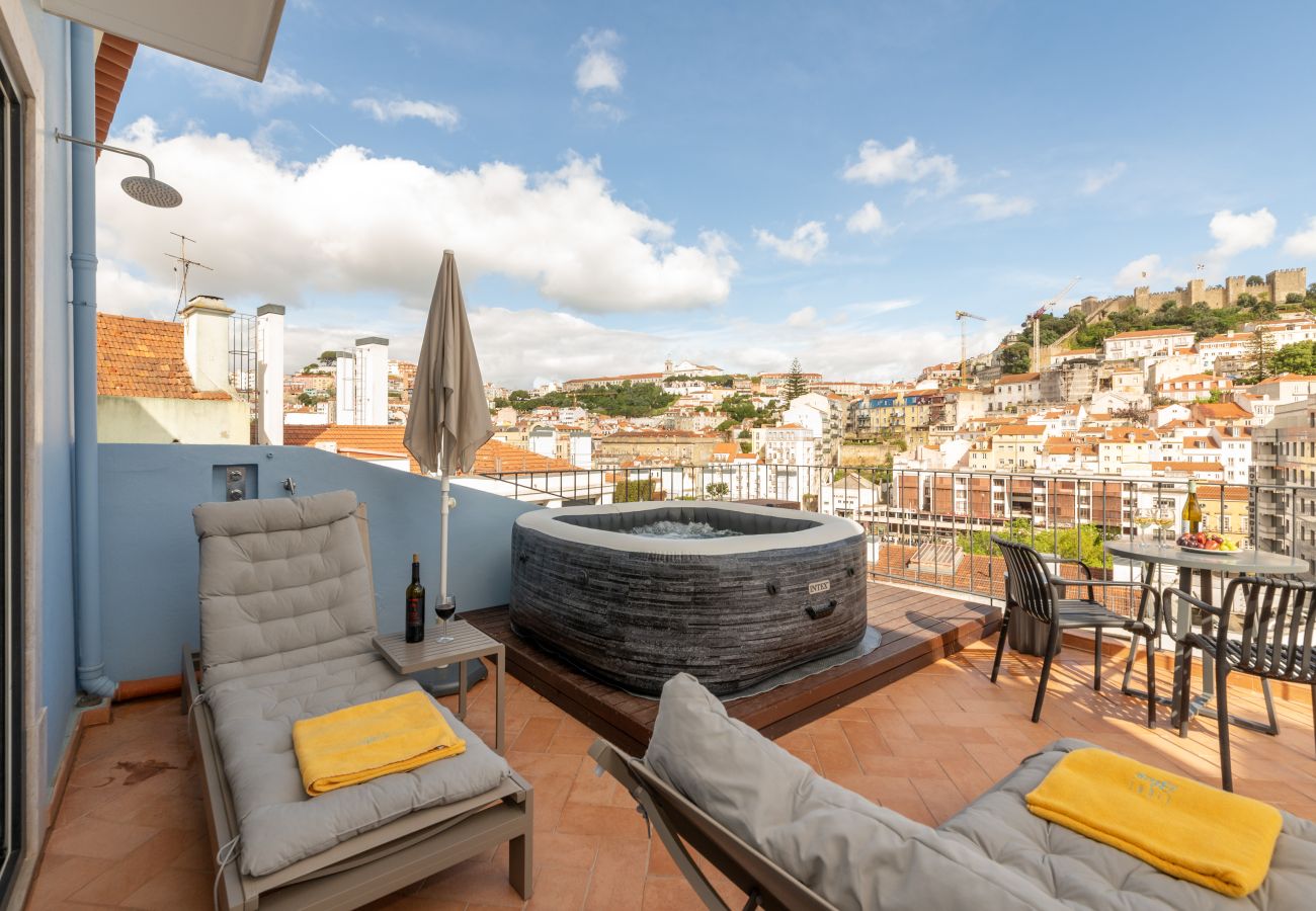 Appartement à Lisbonne - Appartement avec Jacuzzi sur la Terrasse, Vue Panoramique sur la Ville et Piscine