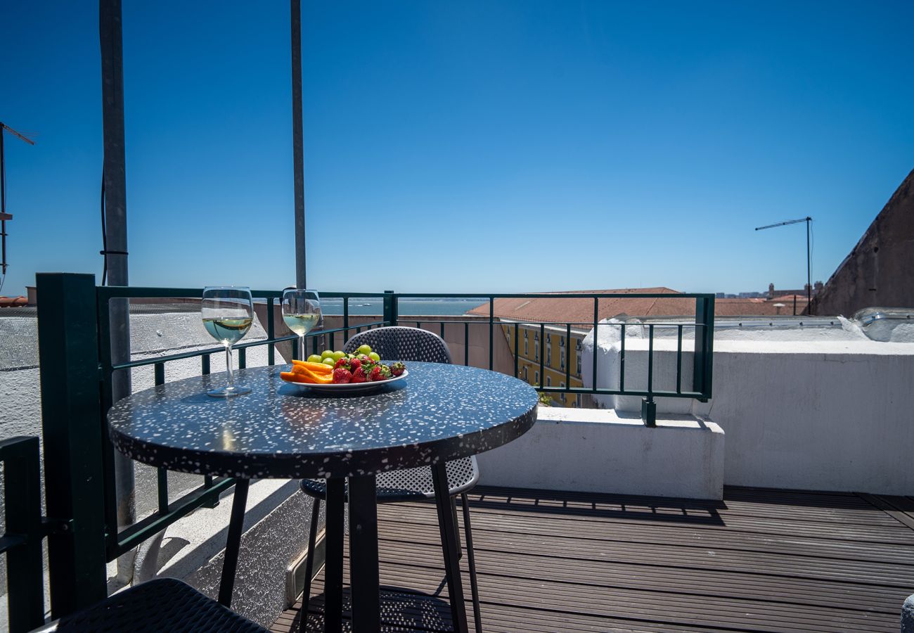 Studio à Lisbonne - Studio en Centre-Ville avec Terrasse Partagée et Vue Magnifique